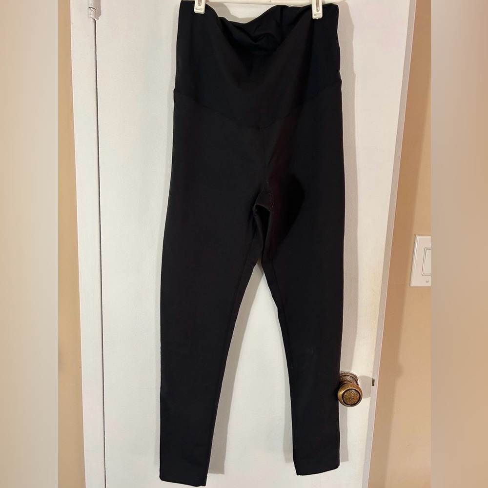 Black High-Waisted Zella Maternity Leggings, Size Medium